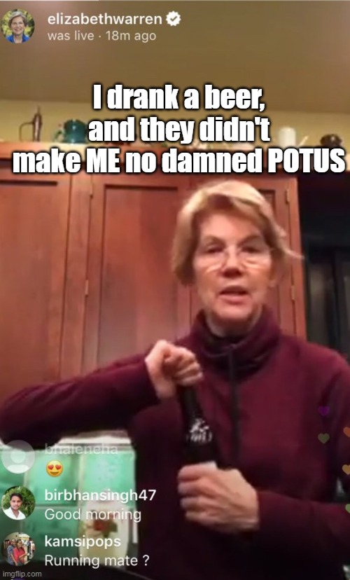 I drank a beer, and they didn't make ME no damned POTUS | made w/ Imgflip meme maker