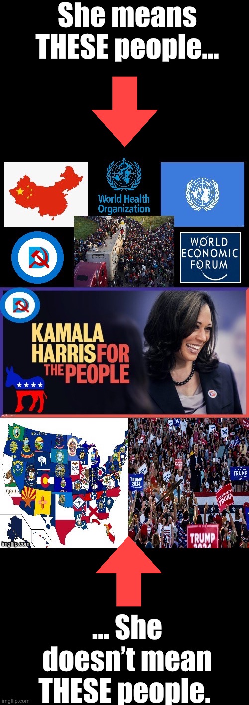 She means THESE people…; … She doesn’t mean THESE people. | made w/ Imgflip meme maker