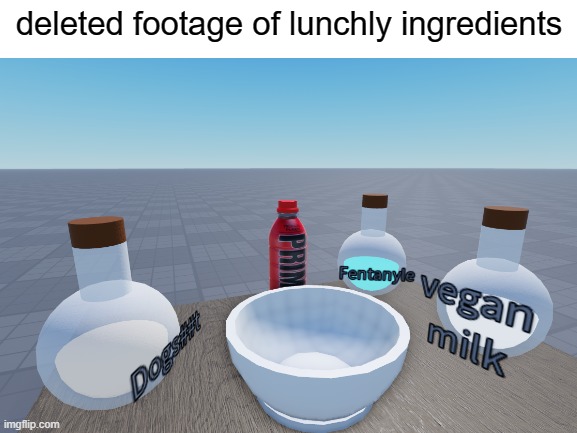 i wouldnt even be surprised | deleted footage of lunchly ingredients | image tagged in blank white template,mrbeast,youtube,lunch,ksi,logan paul | made w/ Imgflip meme maker