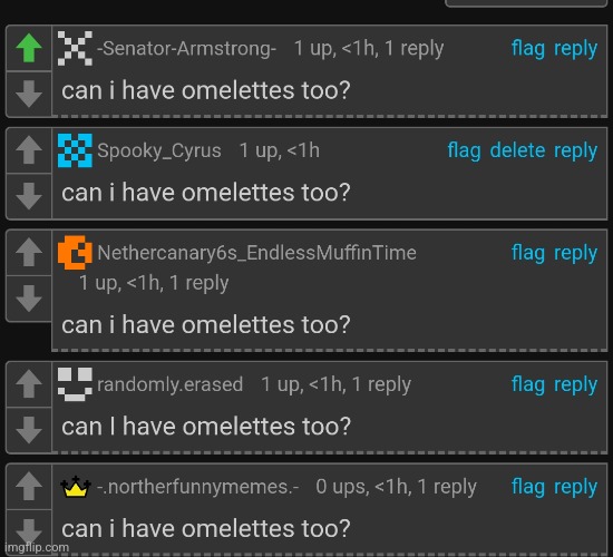 omelette chain Blank Meme Template