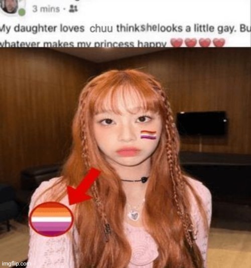 Chuu world domination | image tagged in chuu,lesbian | made w/ Imgflip meme maker