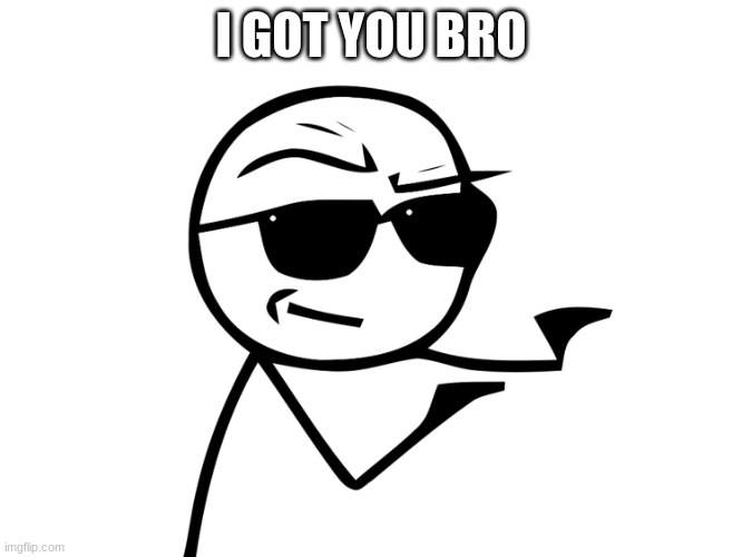 i got you bro | I GOT YOU BRO | image tagged in i got you bro | made w/ Imgflip meme maker