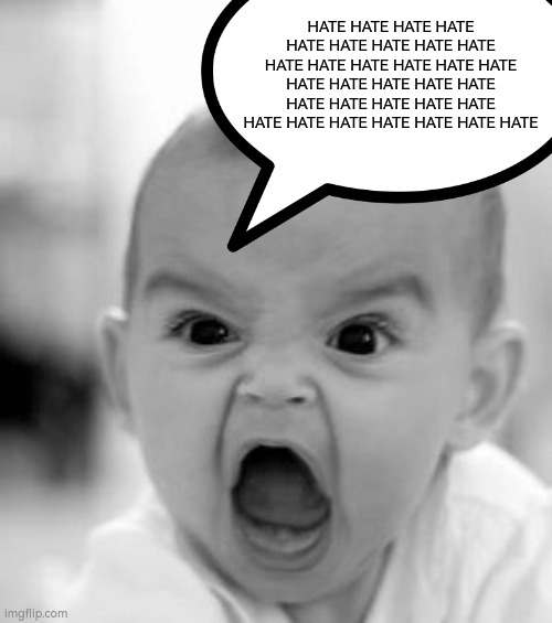 average definition of FriesFromBFDIHasBeenSpooked. | HATE HATE HATE HATE HATE HATE HATE HATE HATE HATE HATE HATE HATE HATE HATE HATE HATE HATE HATE HATE HATE HATE HATE HATE HATE HATE HATE HATE HATE HATE HATE HATE | image tagged in angry baby,rage baby,furious baby | made w/ Imgflip meme maker