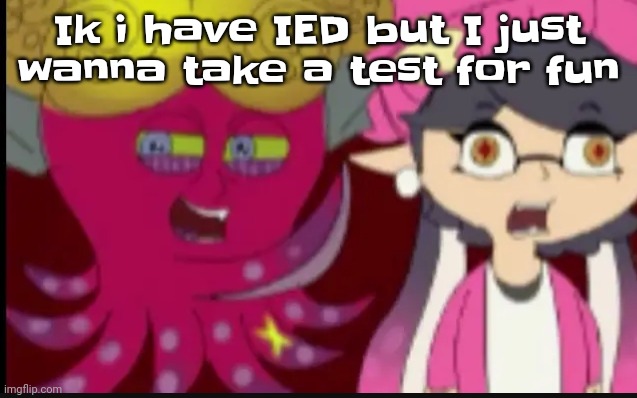 Gwuh | Ik i have IED but I just wanna take a test for fun | image tagged in story of splatoon | made w/ Imgflip meme maker