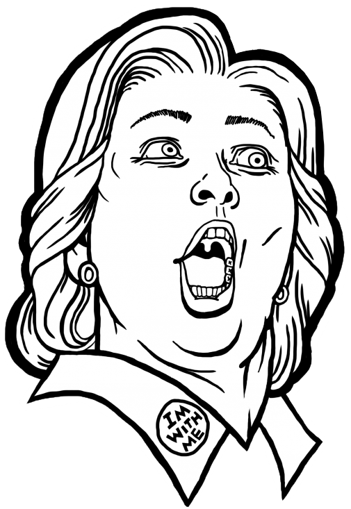 High Quality Hillary Clinton Demonic Blank Meme Template