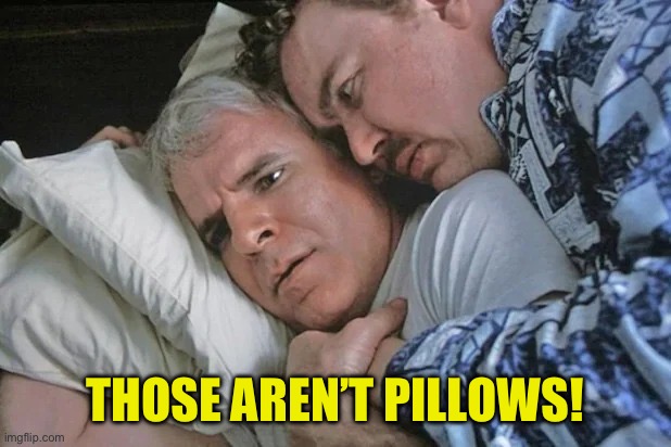 those aren't pillows! | THOSE AREN’T PILLOWS! | image tagged in those aren't pillows | made w/ Imgflip meme maker