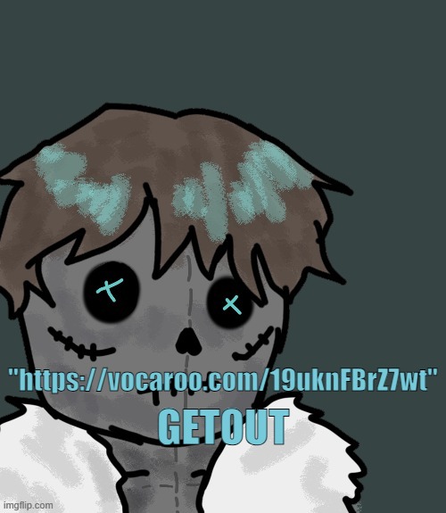 It's that stupid ahh "voice reveal" from IcyXD | "https://vocaroo.com/19uknFBrZ7wt"; GETOUT | image tagged in osde plush thanks disco | made w/ Imgflip meme maker