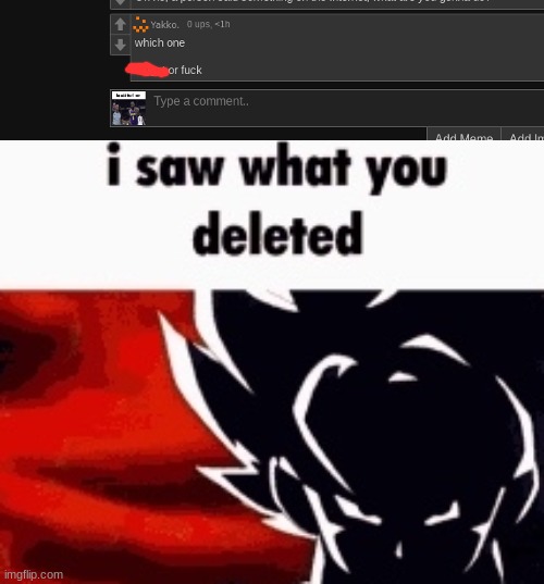 he said the f sulr | image tagged in i saw what you deleted | made w/ Imgflip meme maker