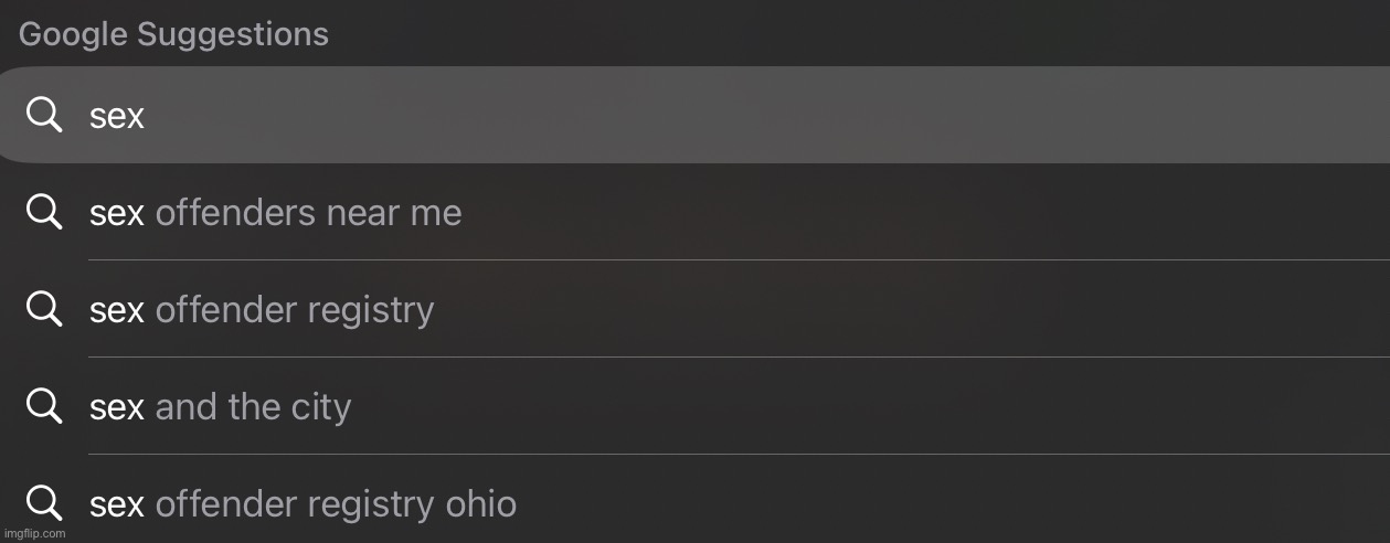 “sex offenders near me” is wild | made w/ Imgflip meme maker