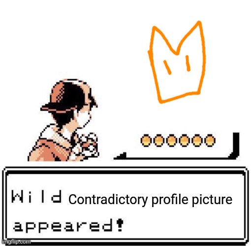 Blank Wild Pokemon Appears | Contradictory profile picture | image tagged in blank wild pokemon appears | made w/ Imgflip meme maker