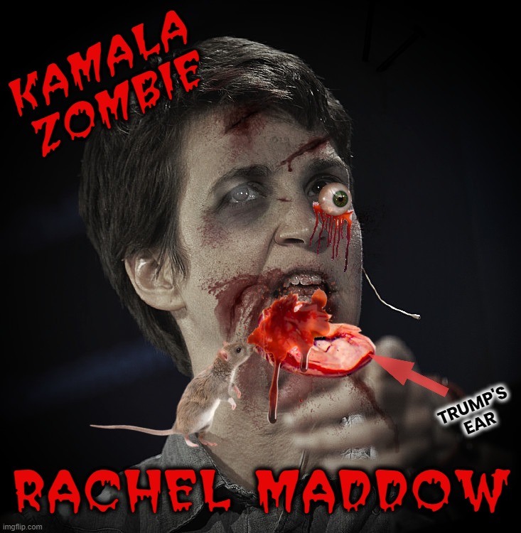 KAMALA ZOMBIE ATTACK | KAMALA
ZOMBIE; TRUMP'S
EAR; RACHEL MADDOW | image tagged in kamala,maddow,biden,coup,haitian,voodoo | made w/ Imgflip meme maker