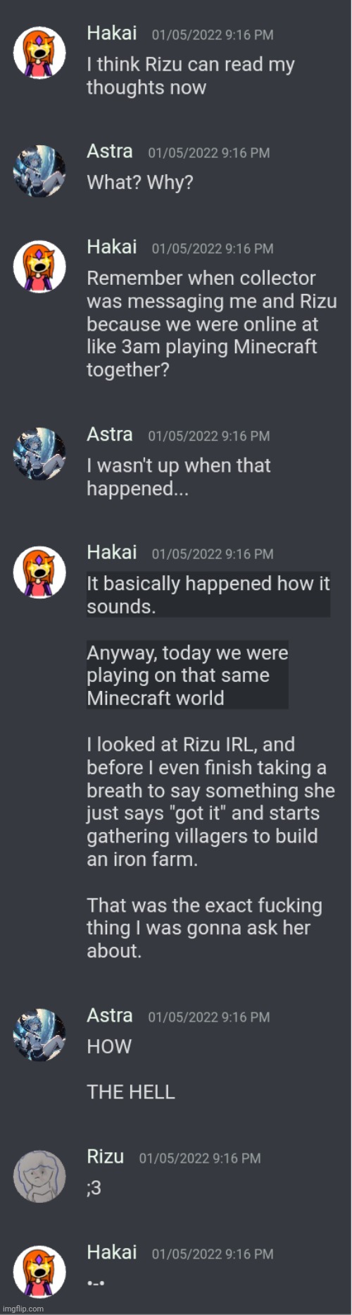 Idk I decided to play Minecraft earlier and thought of this | made w/ Imgflip meme maker