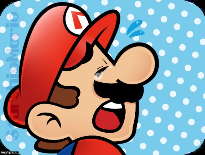 Mario crying  | image tagged in mario crying | made w/ Imgflip meme maker