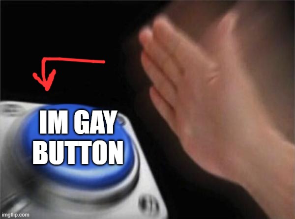 Blank Nut Button Meme | IM GAY
BUTTON | image tagged in memes,blank nut button | made w/ Imgflip meme maker