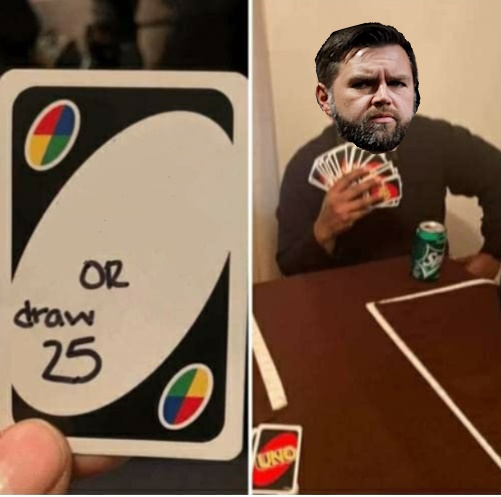 High Quality Vance Uno Blank Meme Template