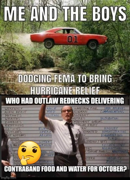 Outlaw rednecks delivering aid | image tagged in dukes of hazzard,better | made w/ Imgflip meme maker