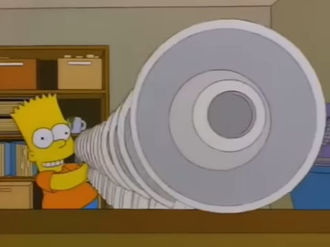 Bart testing megaphones Blank Meme Template