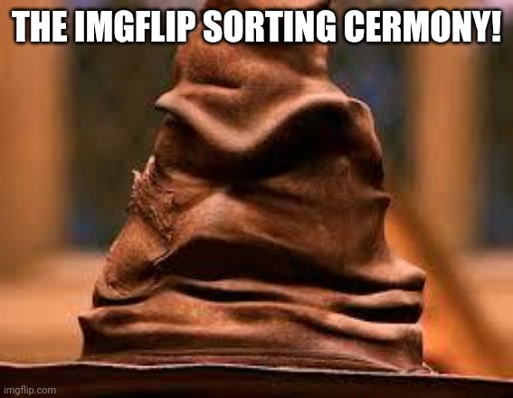 YOU CAN BE SORTED INTO YOUR HOGWARTS HOUSE HERE | THE IMGFLIP SORTING CERMONY! | image tagged in harry potter sorting hat | made w/ Imgflip meme maker