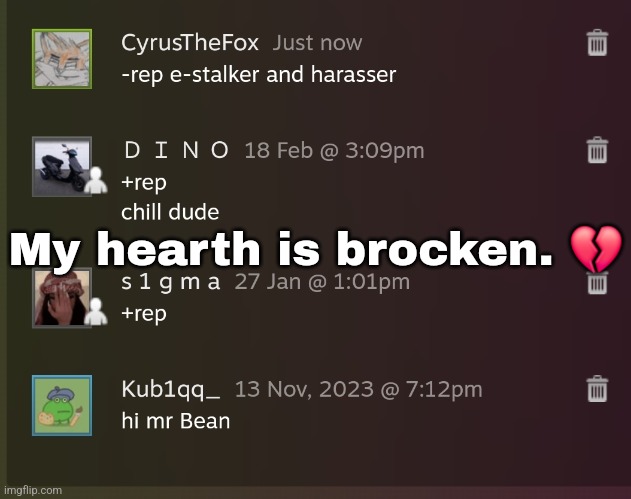 My hearth is brocken. 💔 | made w/ Imgflip meme maker