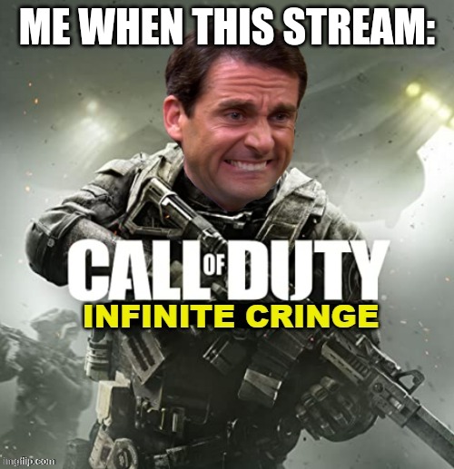 Call of Duty Infinite Cringe | ME WHEN THIS STREAM: | image tagged in call of duty infinite cringe | made w/ Imgflip meme maker