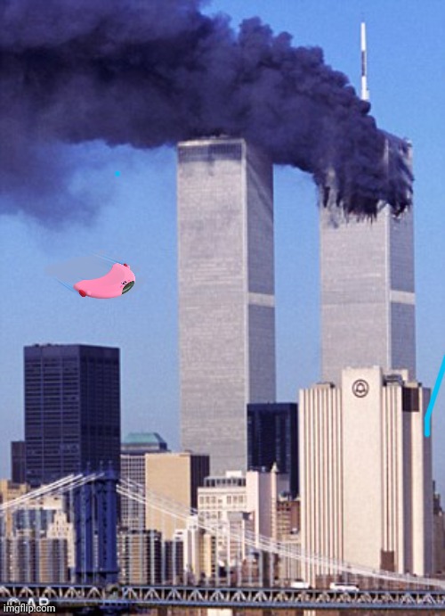 KIRBY, NOOOOOOO! | image tagged in twin tower style,kirby,dark humor | made w/ Imgflip meme maker