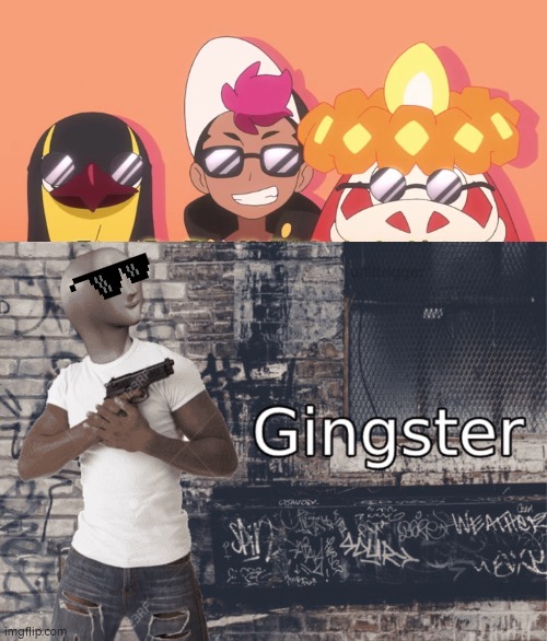 Roy and his Team are now Gingster. | image tagged in gingster,pokemon horizons | made w/ Imgflip meme maker