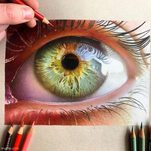 Awesome pencil drawing | image tagged in eye,pencil,drawing,awesome,pic | made w/ Imgflip meme maker