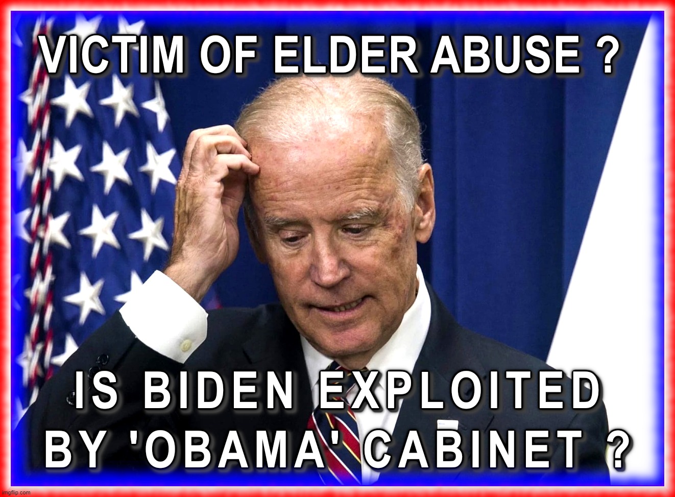 ELDER ABUSE VICTIM ? | image tagged in biden,harris,cabinet,exploited,obama,victim | made w/ Imgflip meme maker