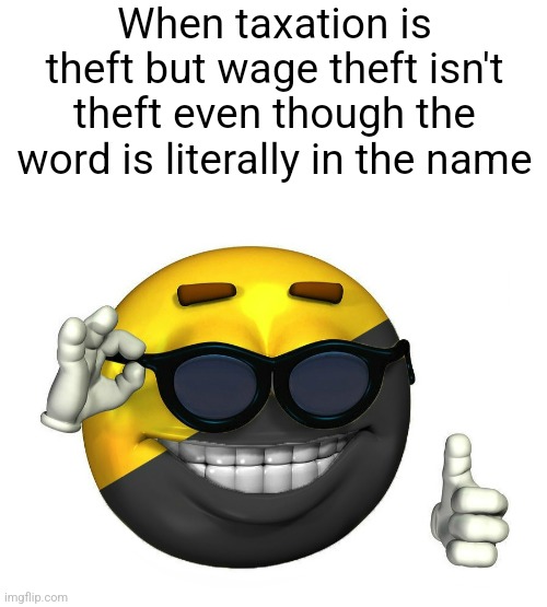 Libertarians and ancaps think everything is theft exactly theft itself | When taxation is theft but wage theft isn't theft even though the word is literally in the name | image tagged in ancap picardia,libertarians,conservative hypocrisy,conservative logic,theft,taxes | made w/ Imgflip meme maker