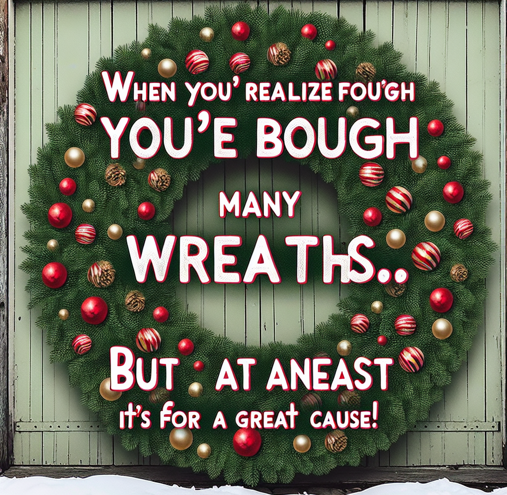 Create a meme for a Christmas wreath fundraiser Blank Meme Template