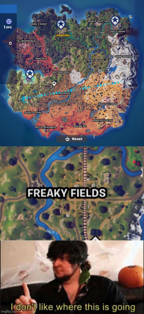 What if instead of Frenzy Fields it was called... | image tagged in jontron i don't like where this is going,freaky,gaming,fortnite | made w/ Imgflip meme maker