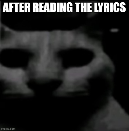 AFTER READING THE LYRICS | made w/ Imgflip meme maker