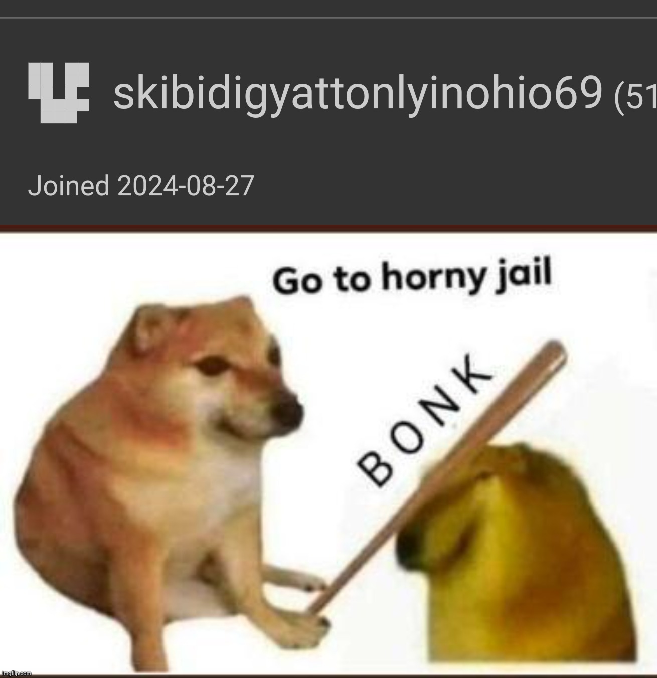 He really needs to go to horny jail | image tagged in go to horny jail | made w/ Imgflip meme maker