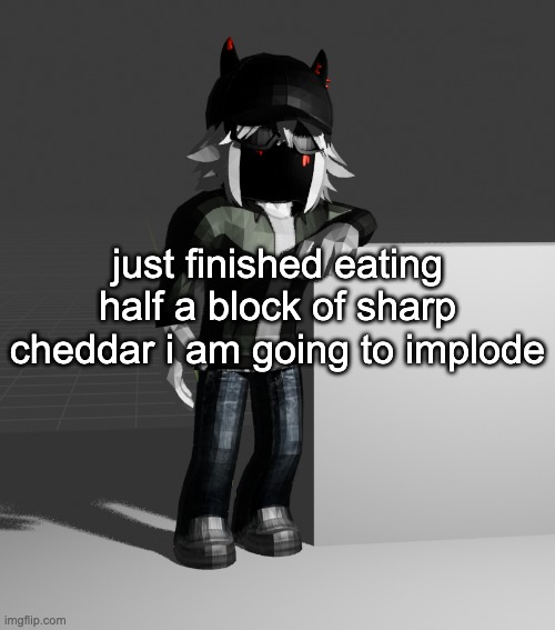 not even lack toes and toddler ant but shit i dont feel good | just finished eating half a block of sharp cheddar i am going to implode | image tagged in template | made w/ Imgflip meme maker