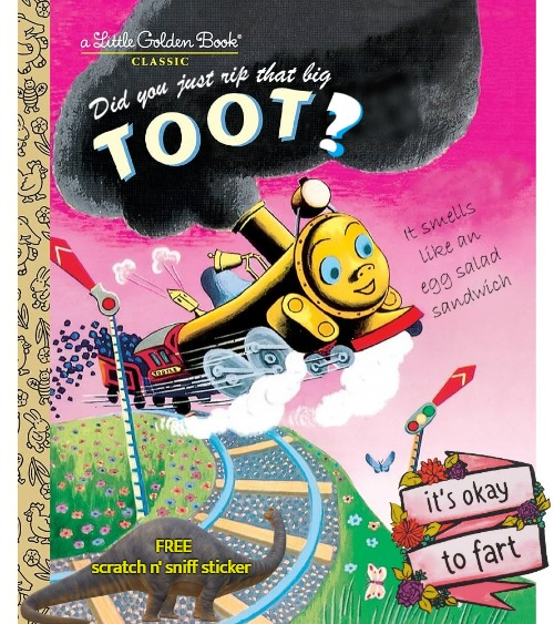 Toot-toot! | FREE
scratch n' sniff sticker | image tagged in funny memes,fake products,fake books | made w/ Imgflip meme maker