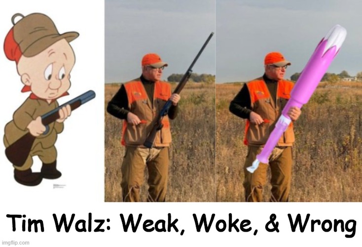 The Democrats' Choice for Vice President of the United States of America | Tim Walz: Weak, Woke, & Wrong | image tagged in how far we have fallen,tim walz,democrats,clown world,weak woke wrong,political humor | made w/ Imgflip meme maker