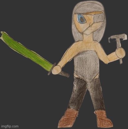 Fun fact: The Creator’s Bladesmith is crazy buff, I just don’t know how to draw it | image tagged in creator's bladesmith | made w/ Imgflip meme maker