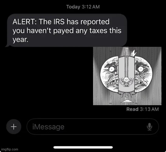 IRS report | image tagged in irs report | made w/ Imgflip meme maker