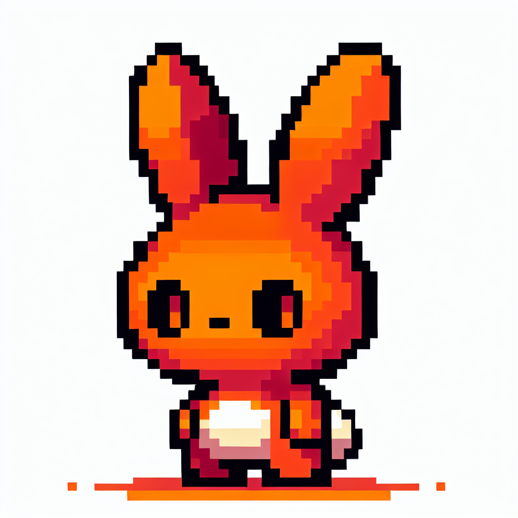 An Orange bunny suffering from the inside Blank Meme Template