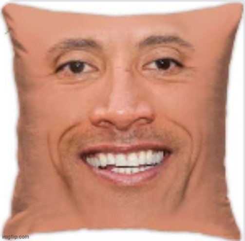 Dwayne "Pillow" Johnson | image tagged in funny,memes,temu,dwayne johnson,the rock,pillow | made w/ Imgflip meme maker