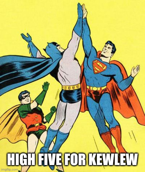 Epic High Five  | HIGH FIVE FOR KEWLEW | image tagged in epic high five | made w/ Imgflip meme maker