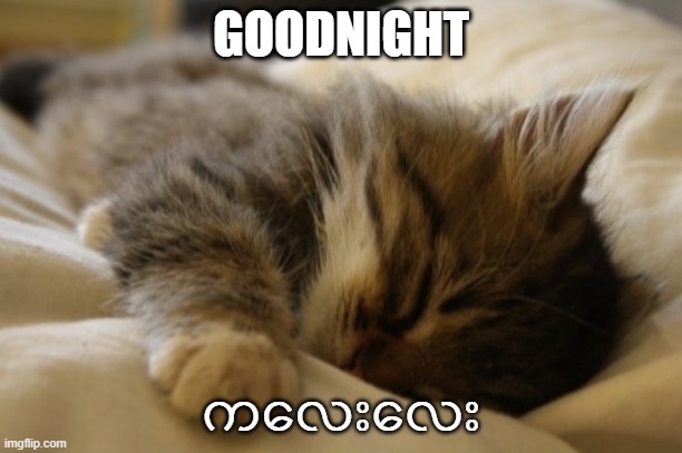 Goodnight | GOODNIGHT; ကလေးလေး | image tagged in goodnight | made w/ Imgflip meme maker