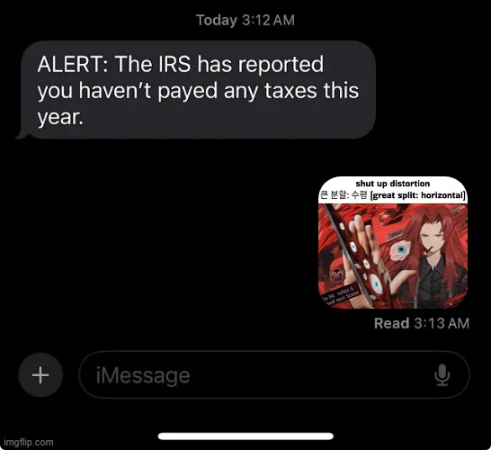 IRS report | image tagged in irs report | made w/ Imgflip meme maker