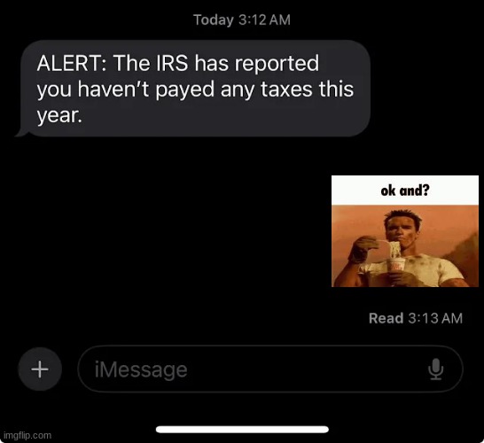 IRS report | image tagged in irs report | made w/ Imgflip meme maker