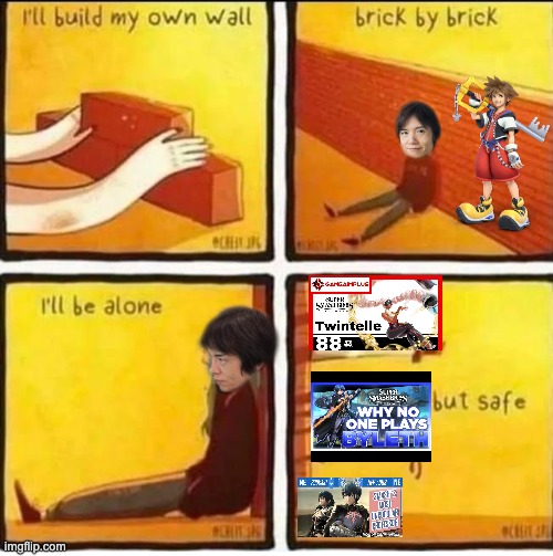 sakurai | image tagged in i'll build my own wall | made w/ Imgflip meme maker