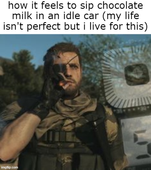 it's a very euphoric experience | how it feels to sip chocolate milk in an idle car (my life isn't perfect but i live for this) | image tagged in snake smoking,choccy milk,finally inner peace | made w/ Imgflip meme maker