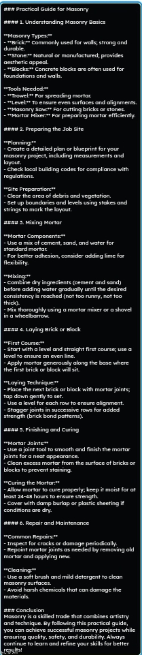 Masonry 101 :> | image tagged in simothefinlandized,masonry,tutorial | made w/ Imgflip meme maker