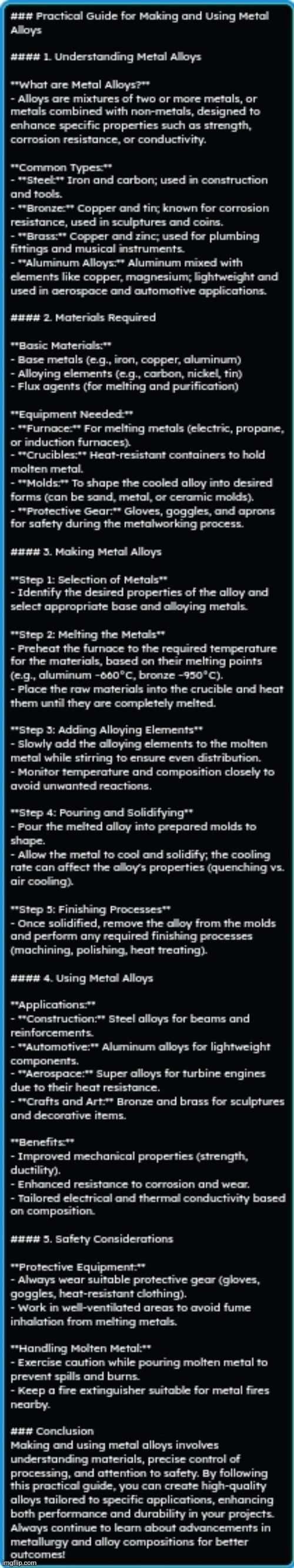 Metal Alloys 101 :> | image tagged in simothefinlandized,metal,alloys,tutorial | made w/ Imgflip meme maker
