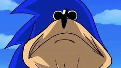 High Quality Shin sonic wut reaction Blank Meme Template