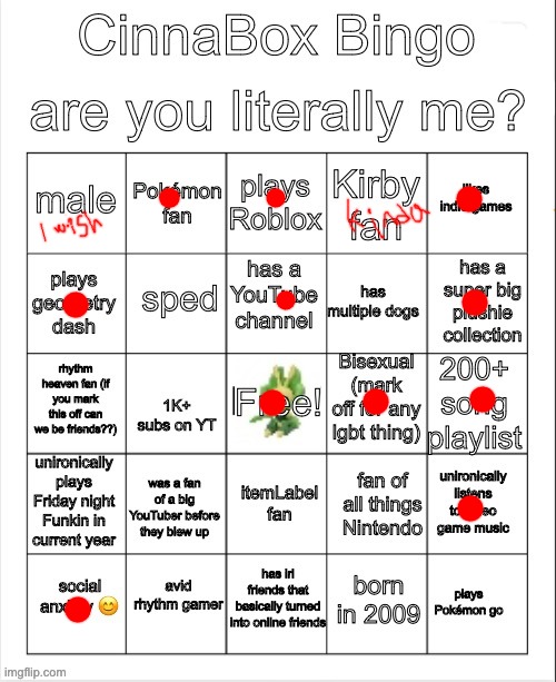 buhguh | image tagged in cinnabox bingo | made w/ Imgflip meme maker